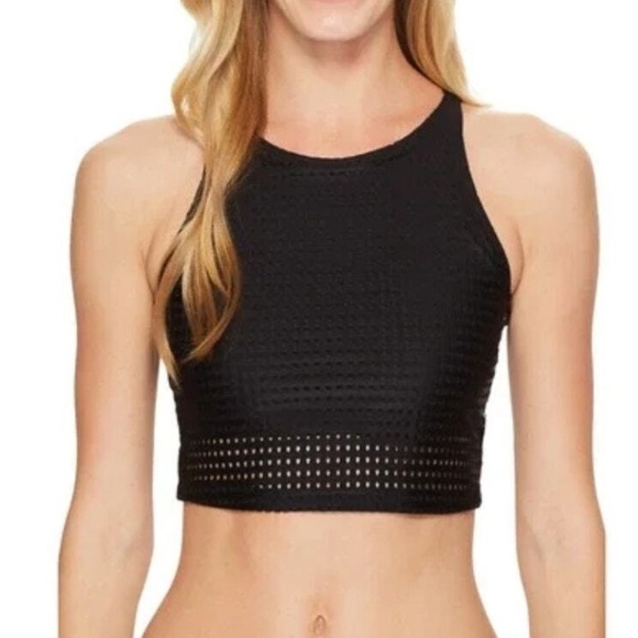 NWOT RARE Free People X Onzie Women’s Mesh Workout Crop Top in Black Size S/M - Picture 4 of 13